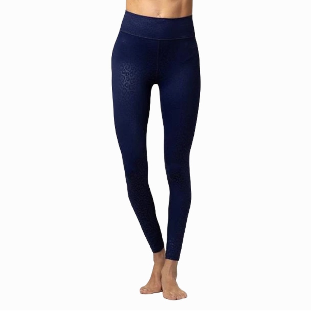 Vie Active Rockwell 7/8 Navy Leopard Leggings - Picture 3 of 5
